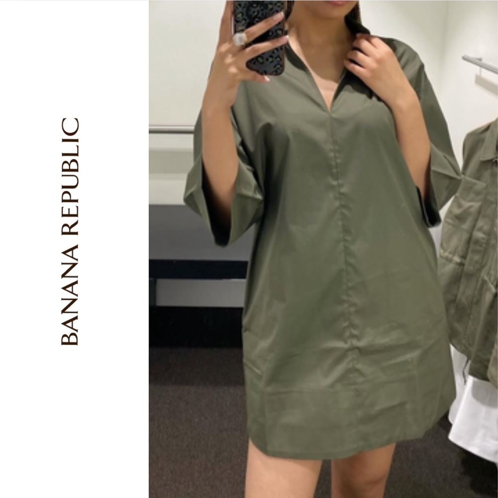 Banana Republic Khaki Tunic Dress